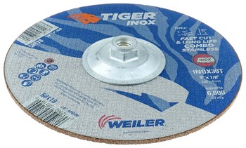 Weiler Tiger inox Disco de corte y esmerilado 58118 - 9 pulg. - INOX - 30 - T