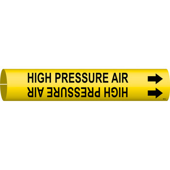Imágen de Brady Bradysnap-On Negro sobre amarillo Plástico 4075-A Marcador de tubería a presión (Imagen principal del producto)