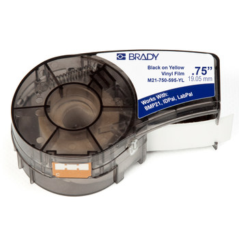 Imágen de Brady Negro sobre amarillo Vinilo Transferencia térmica M21-750-595-YL Cartucho de etiquetas para impresora de transferencia térmica continua (Imagen principal del producto)