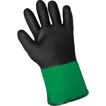 Global Glove Samurai Glove Aralene CR292 Negro/Verde Grande PVC/Nitrilo Guantes resistentes a productos químicos - Longitud 12 pulg. - cr292 lg