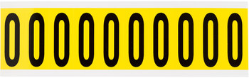 Imágen de Brady Serie 34 Negro sobre amarillo Interior Paño de vinilo Serie 34 Número 3440-0 Etiqueta de número (Imagen principal del producto)