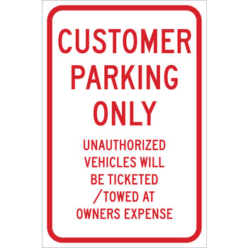 Imágen de Brady B-959 Aluminio Rectángulo Blanco Inglés Cartel de información, restricción y permiso de estacionamiento 115448 (Imagen principal del producto)