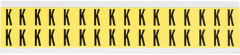 Imágen de Brady 34 Series Negro sobre amarillo Interior Paño de vinilo 34 Series Carta 3420-K Etiqueta en forma de letra (Imagen principal del producto)