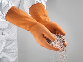 Ansell AlphaTec 87-370 Naranja 6.5 Látex No compatible Guantes resistentes a productos químicos - acabado Áspero - Longitud 13 pulg. - 076490-19061