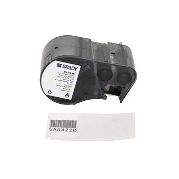 Brady M5-119-461 Etiquetas criogénicas autolaminadas - 3.75 pulg. x 1.5 pulg. - Poliéster - Negro sobre blanco, transparente - B-461