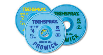 Imágen de Techspray Pro Wick - 1802-10F Trenza de desoldadura de núcleo de fundente de colofonia (Imagen principal del producto)