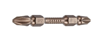 Vega Tools Impactech R2 + R2 Cuadrado Punta doble Broca impulsora P165R2R2B - Acero S2 Modificado - 2 9/16 pulg. Longitud - Bronce Gunmetal acabado - 02172