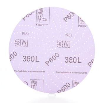 3M Hookit Recubierto Óxido de aluminio Morada Disco de velcro - Óxido de aluminio - 3 pulg. - P600 - Extrafino - 20827