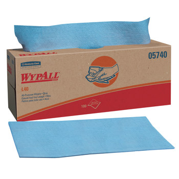 Kimberly-Clark Wypall L40 Limpiador 05740, DRC, - 9.8 pulg. x 16.4 pulg. - Azul