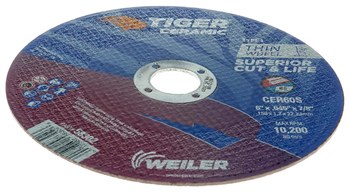 Weiler Tiger Ceramic Rueda de corte 58302 - Tipo 1 (recto) - 6 pulg. - Cerámico - 60