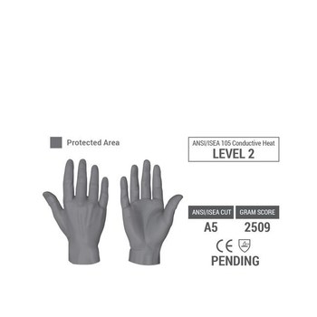 HexArmor Chrome SLT 4062 Blanco 8 Cuero de Piel de cabra Cuero/Aramida Piel de cabra Corte y Cosido Guantes resistentes a cortes - 4062 sz 8