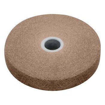 3M Scotch-Brite Unificado Óxido de aluminio Mediano Rueda de desbaste - Grueso grado - Accesorio Eje - Diámetro 6 pulg. - Agujero Central 1/2 pulg. - Grosor 1/4 pulg. - 13777