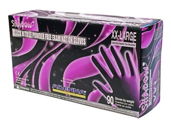Adenna Shadow Negro 2XG Nitrilo Guantes desechables - Grado Examen médico - nutrend shd939