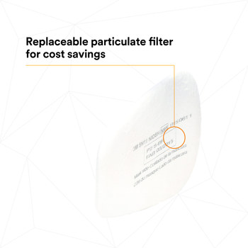 3M 6000 5N11 Filtro de respirador reutilizable 46464 - Blanco - N95