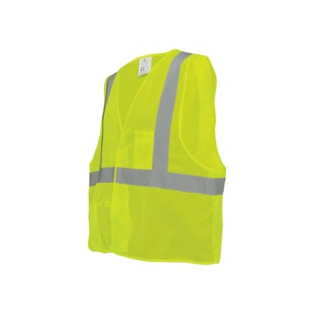 Global Glove FrogWear HV Chaleco de seguridad de alta visibilidad GLO-001V - Malla Poliéster - Amarillo/verde de alta visibilidad - ANSI clase 2, tipo R - 01893