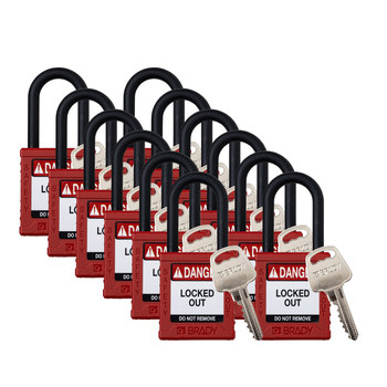Imágen de Brady Rojo Plástico Candado de seguridad (Imagen principal del producto)