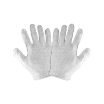 Global Glove Blanco Tejido de algodón/poliéster Tejido de algodón/poliéster Guante de inspección - l100pc